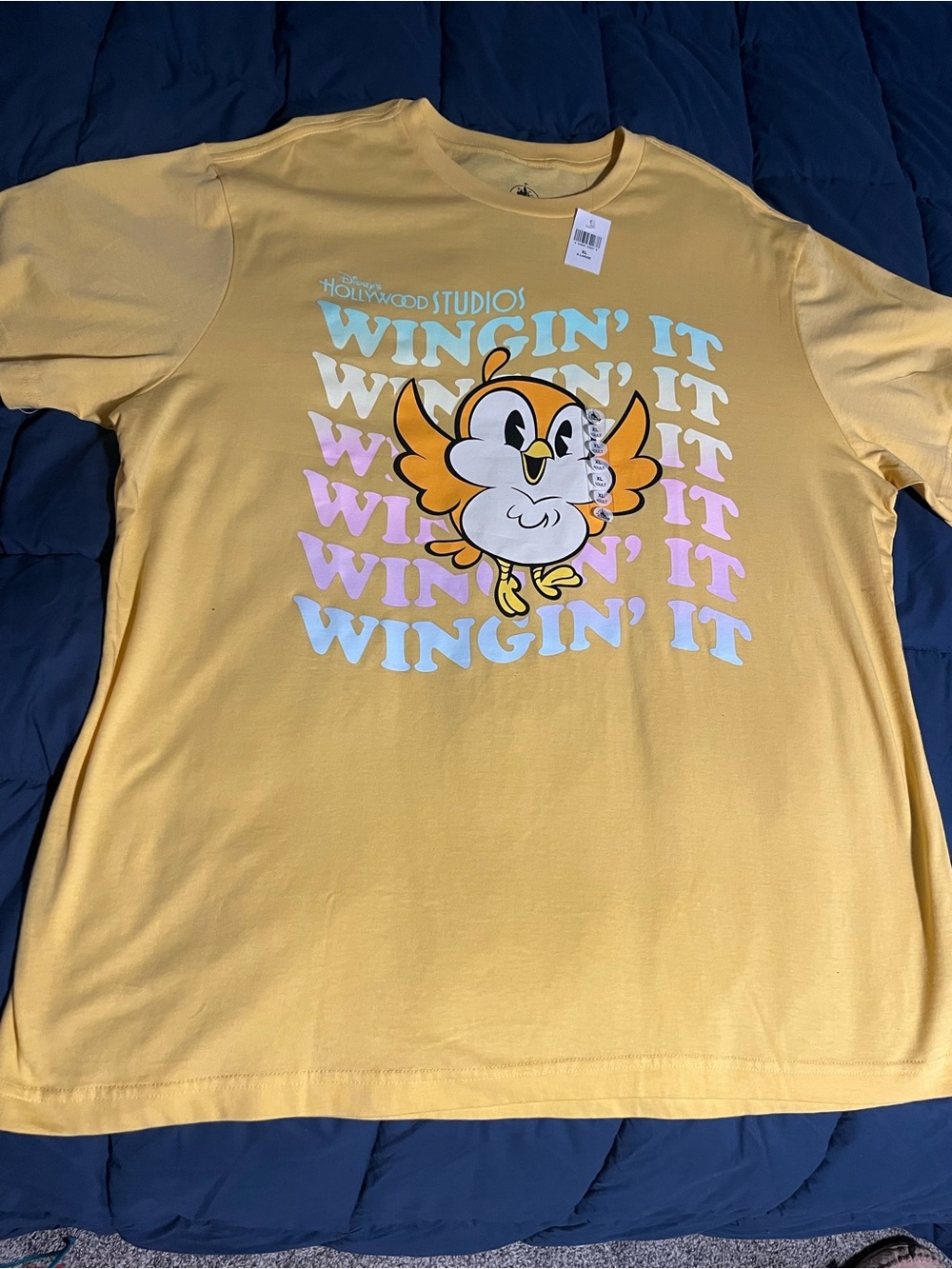Adult Disneys Hollywood Studios Yellow 'Wingin' It' Graphic Tee